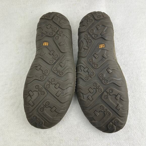 CAT Caterpillar Men's Gray Leather Slip-On Shoe Casual Loafer Thick Soles Size 6 - Picture 5 of 13